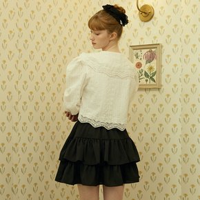 FAIRY TIERED SKIRT PANTS_BLACK