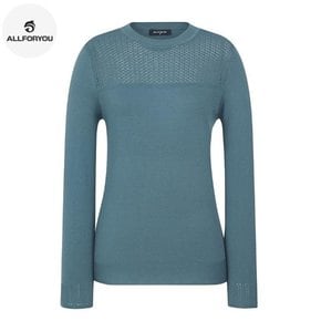 [여성] Half-sleeved round knit ALSRM1111-GREEN