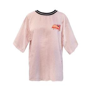 [곽현주컬렉션] [젯콜리코] BEIGE STRIPE CAT PATCH T (S1733389)