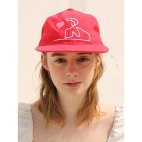 FEELING HEART VINTAGE RED BALL CAP