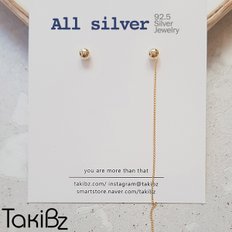 92.5 silver 볼 언발런스 귀걸이