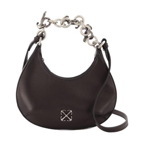 [해외배송] HEMISPHERE 숄더 백 오프 화이트 레더 블랙 OWNN184C99LEA0011000 B0731504908