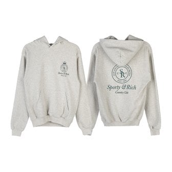 스포티앤리치 크라운 후드 티셔츠 CROWN HOODIE HEATHER OATMEAL