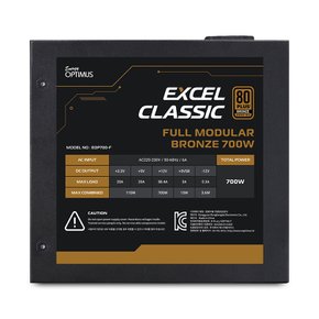 에너지옵티머스 EXCEL Classic 700W 풀 모듈러 80PLUS BRONZE 230V EU ATX  파워