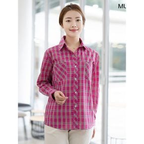 엄마옷 체크 면 남방 MQG117740 마담 미시옷 중년여성의류 빅사이즈 50대 60대.._P325059224