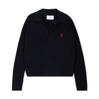  아미 공용 하트 로고 블랙 니트 UPL346 KN0042 001