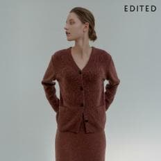 EDITED 에디티드 라쿤울 혼방 니트 자켓