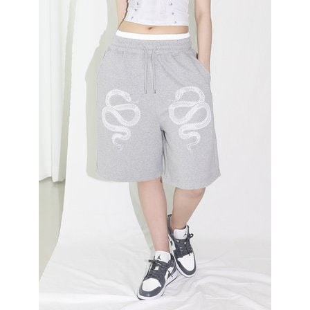 클럿스튜디오 [리퍼브] Snake Bermuda Sweat Pants - GREY
