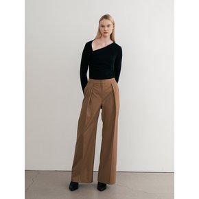 Wide-Leg Pleat Trousers (JUJS208-70)