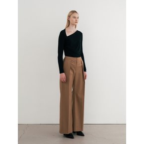 Wide-Leg Pleat Trousers (JUJS208-70)