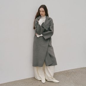 [Cashmere 30%] MAGOT Cashmere Blended Handmade Coat_Gray