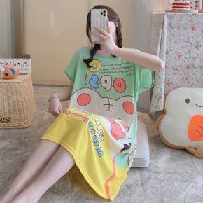 여름 여성 원피스 잠옷 반팔 파자마 홈웨어 10종 1택_P395159040