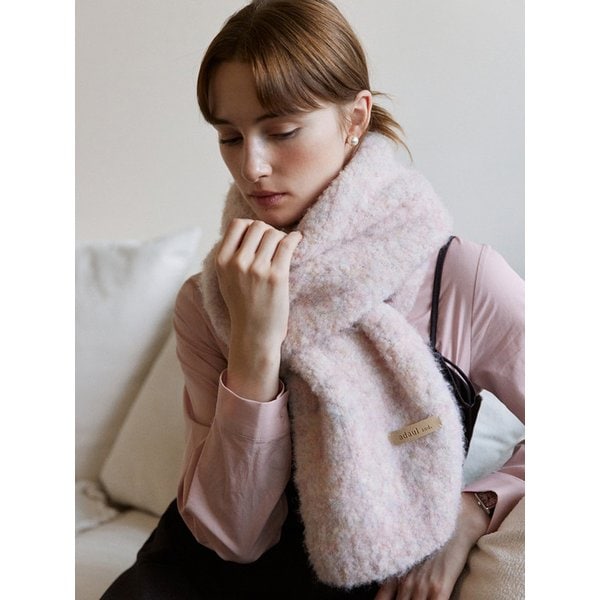 Shibori hairy soft long muffler - 5color