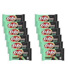 [해외직구] KIT KAT 킷캣 듀오 민트 앤 다크 초콜릿 웨이퍼 캔디 바 42g 12팩