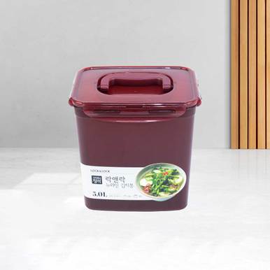 락앤락 뉴와인 김치통5L(원핸들) HPL828HWN_ 손잡이 직사각 단일속성 밀폐용기