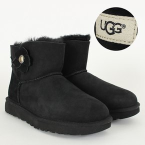 어그 미니 베일리 버튼 퍼피 여성 부츠 1092295 블랙 UGG MINI BALEY