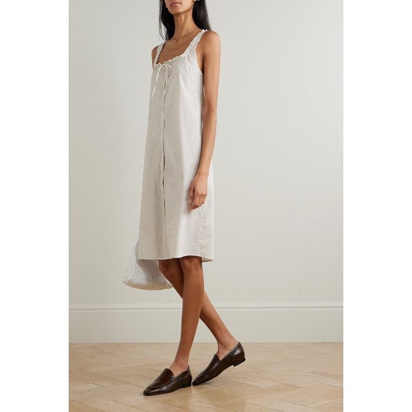 데이지 스튜디오 러플 스트라이프 코튼 포플린 원피스 46376663162961560