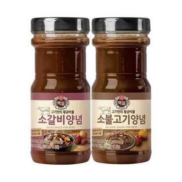  CJ 백설 소갈비양념 840g 2개 +소불고기양념 840g 2개