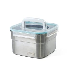CNT 스텐락 찬통 퓨어정사각 핸디(1호3000ml 2호4000ml)