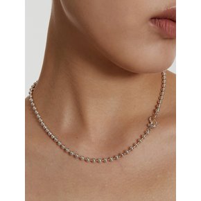 BALL CHAIN MATIERE NECKLACE_SILVER