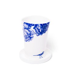 만세스 코발트 로즈n버드 트라이앵글 컵세트 350ml