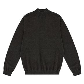 Merino wool Moc-Neck knit (Brown)