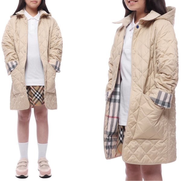 [부산점] 24FW 코듀로이 다이아몬드 퀼팅 코트 (8092530 PALE STONE 24F)