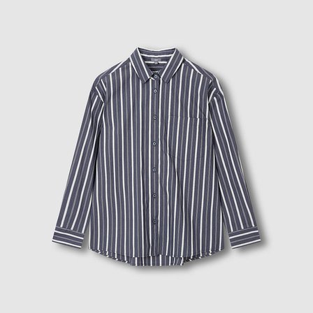 JAJU 여 루즈핏 스트라이프 셔츠 J115303003058