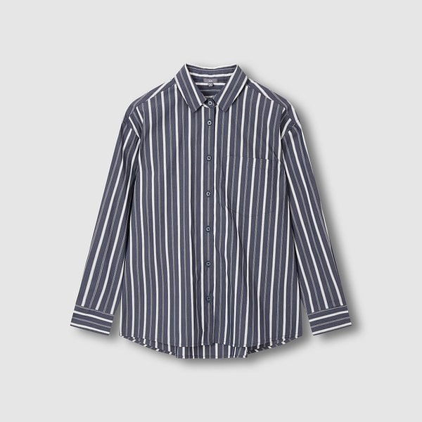 여 루즈핏 스트라이프 셔츠 J115303003058