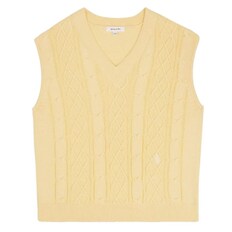 공식온라인 SRC Cotton Cableknit Vest 여성용 브이넥 니트 SRB1KT808IV