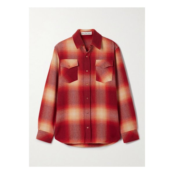 갓스 트루 캐시미어 체크 캐시미어 셔츠 레드 46376663162919034