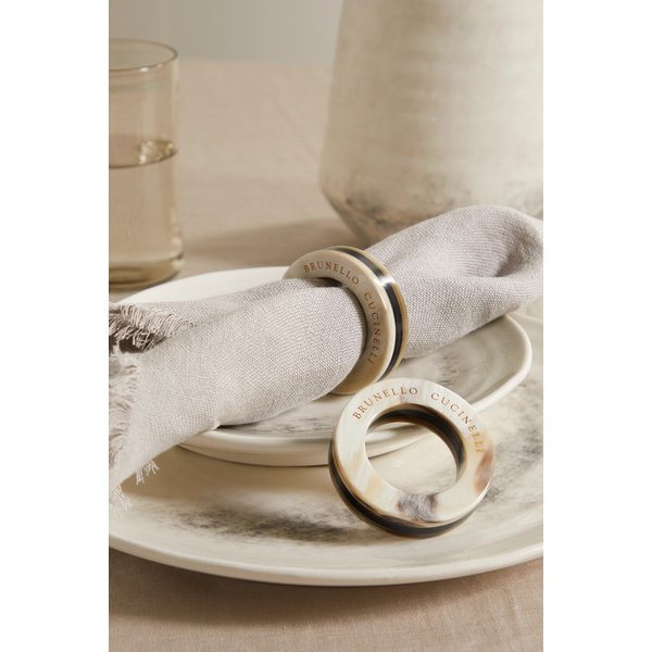 브루넬로쿠치넬리 혼 냅킨 홀더 2p 세트 스톤 1647597288658697