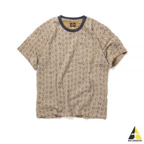 NEEDLES 니들스 24 SS Crew Neck Tee YELLOWNAVY (OT243) (크루넥 반팔 티셔츠)