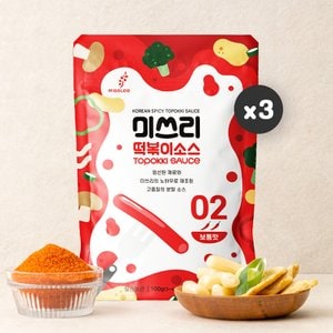 미쓰리 떡볶이 소스 양념 (보통맛) 100gx3개