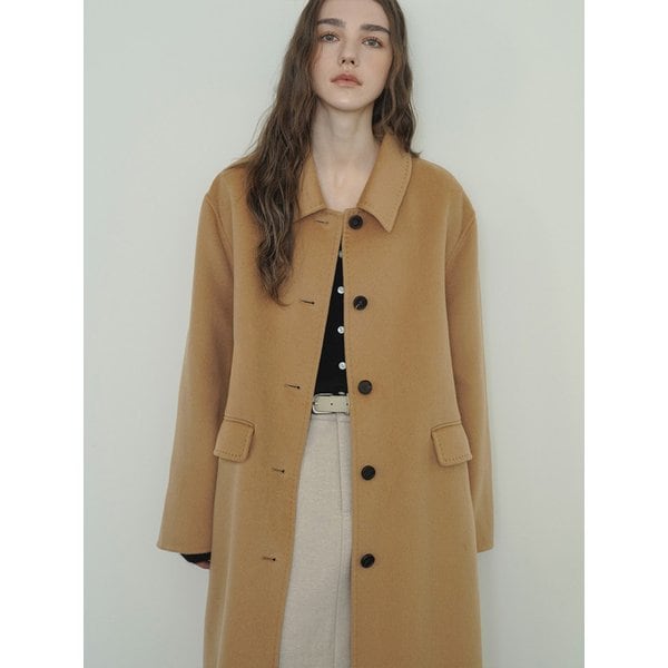 [리오더 4차] 30%캐시 싱글 스티치 코트 - 카멜