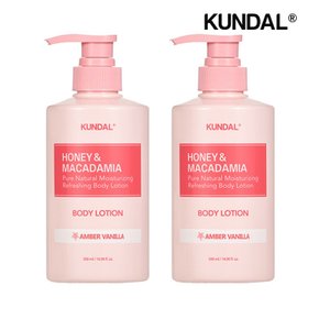 허니 앤 마카다미아 퓨어 바디로션 엠버바닐라 500ml x2개