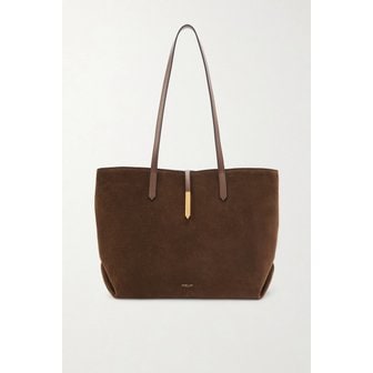 DEMELLIER 드멜리어 도쿄 가죽 트리밍 스웨이드 토트백 46376663162972701
