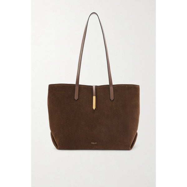 드멜리어 도쿄 가죽 트리밍 스웨이드 토트백 46376663162972701