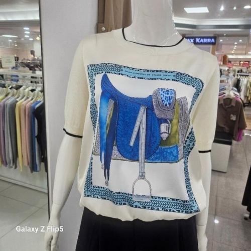 아날도바시니 DP01 블루스퀘어 프린트 반팔니트 AZ06KS29C(1)