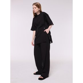 SIDE SLIT T-SHIRT - BLACK