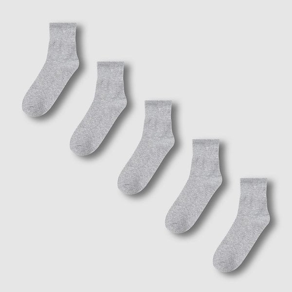 남 코튼 립 중목 양말 5족 J146903204083