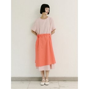 Linnen Wrap Dress_PINK