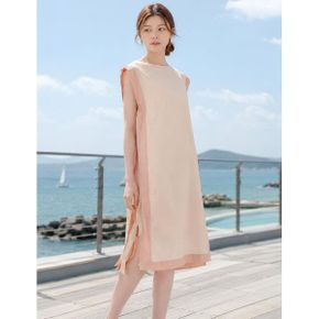 루즈핏 민소매 사이드배색 코튼원피스 GAMOP15G _P336011217