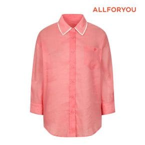 여성 린넨 셔츠 카라 블라우스 ALBLN6116 403_P432080490