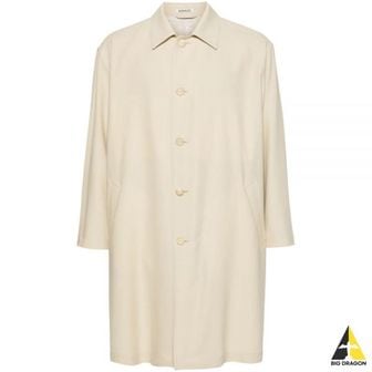 오라리 오라리 24SS HARD TWIST WOOL TWILL SOUTIEN COLLAR COAT IVORY (A24SC01WG) (하드 트위