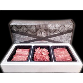 가성비 소고기 구이 선물세트 600g (살치 200g/갈비 200g/우삼겹 200g)