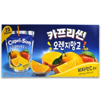  코스트코 카프리썬 오렌지 망고 과즙 음료 4000ml (200ml x 20개)