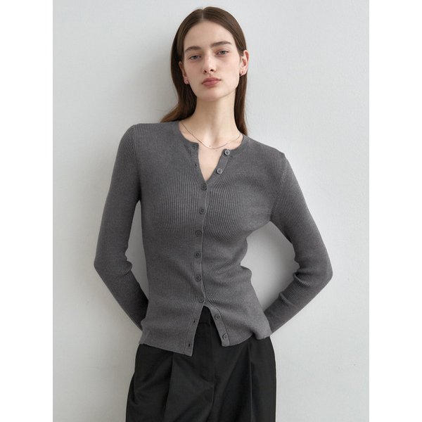 골지 라운드넥 가디건 MDCD036_5 Colors