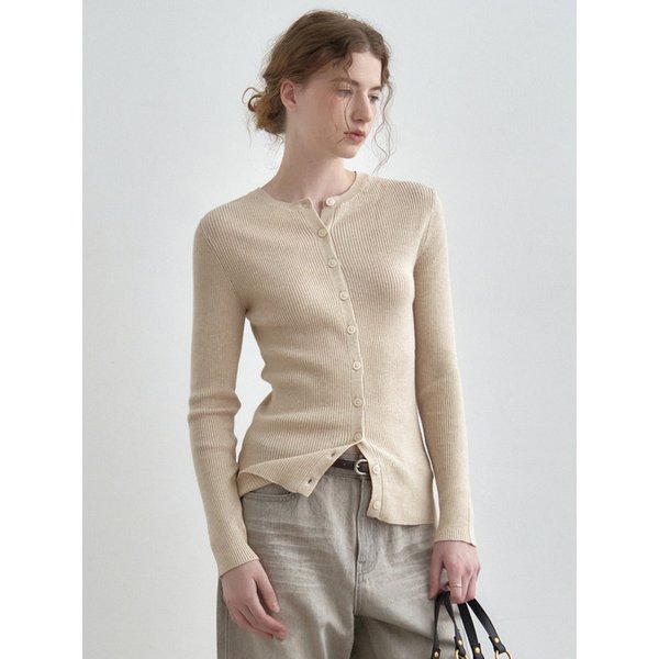 골지 라운드넥 가디건 MDCD036_5 Colors