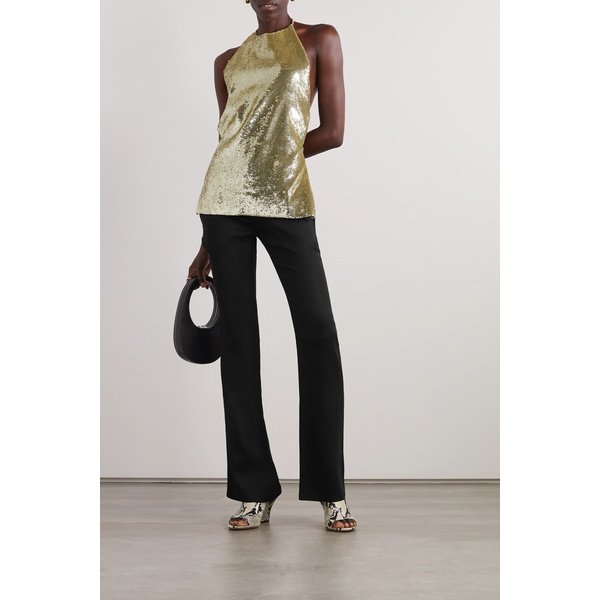 지퍼 디테일 울 혼방 플레어 팬츠 블랙 1647597317270781